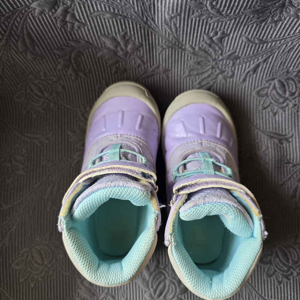 Girls Purple Stride Rite Hiking Boots - Picture 2 of 4